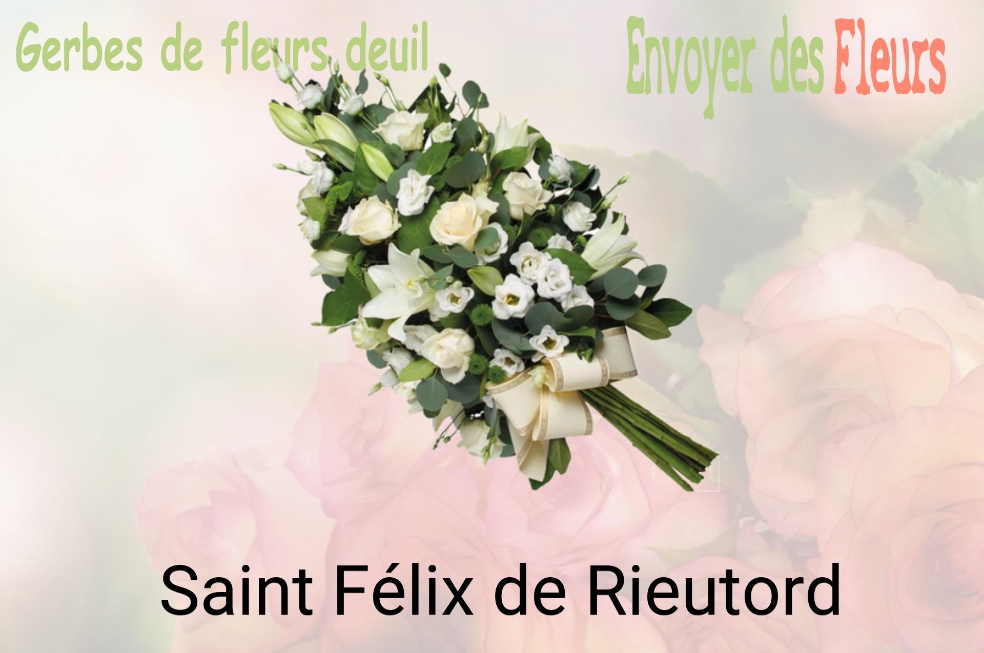 Gerbe de fleurs de deuil livrée à Saint-Félix-de-Rieutord